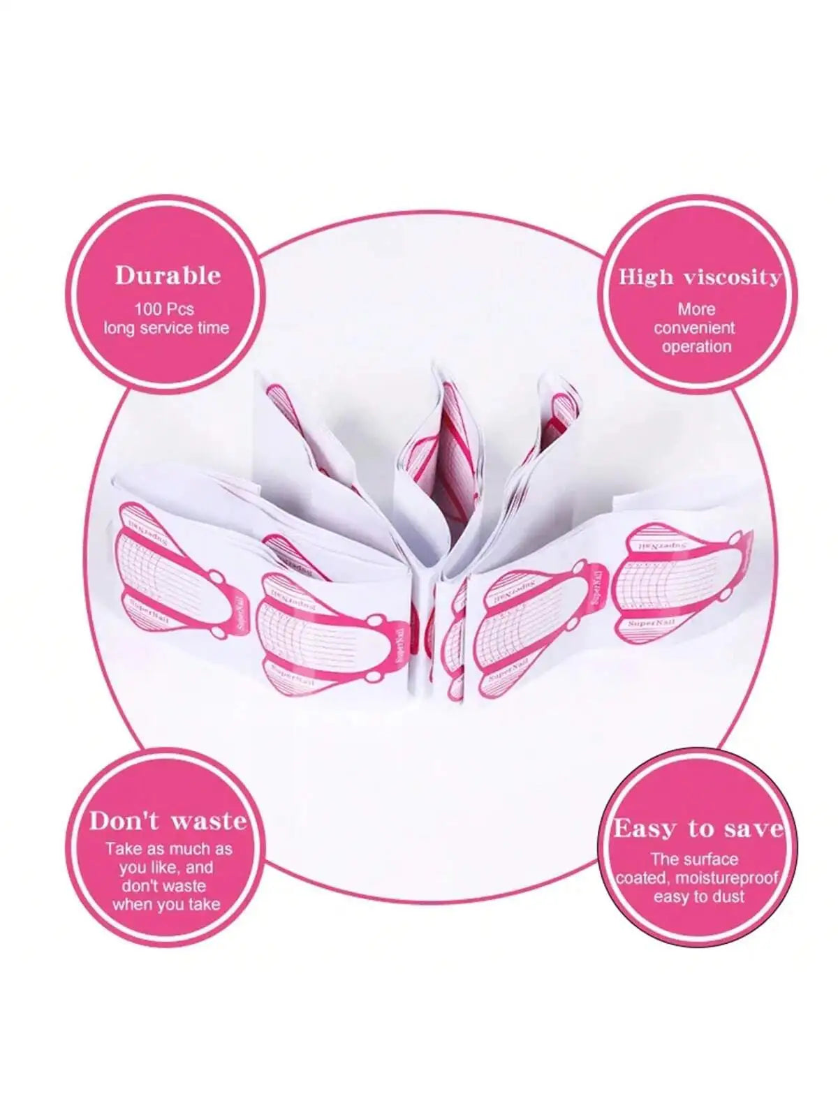 100 pieces square gold nail paper holders phototherapy nail crystal nail extension paper holders