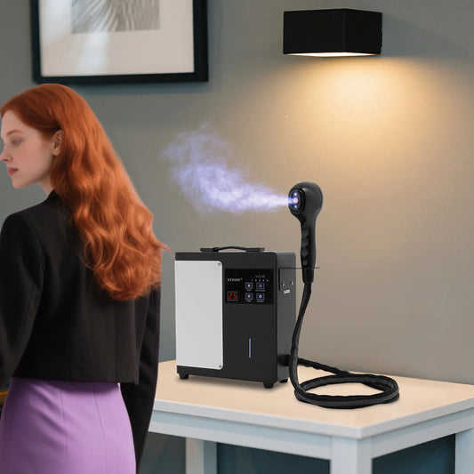 1750W Nano Hair Steamer with Digital Display,Professional 4-in-1 Hair Care System for Deep Conditioning, Coloring&Scalp Care