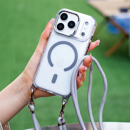 Necklace Strap Cord Rope Magnetic For Magsafe Clear Case For iPhone 17 Pro Max 11 12 13 14 15 16 Plus Removable Lanyard Cover