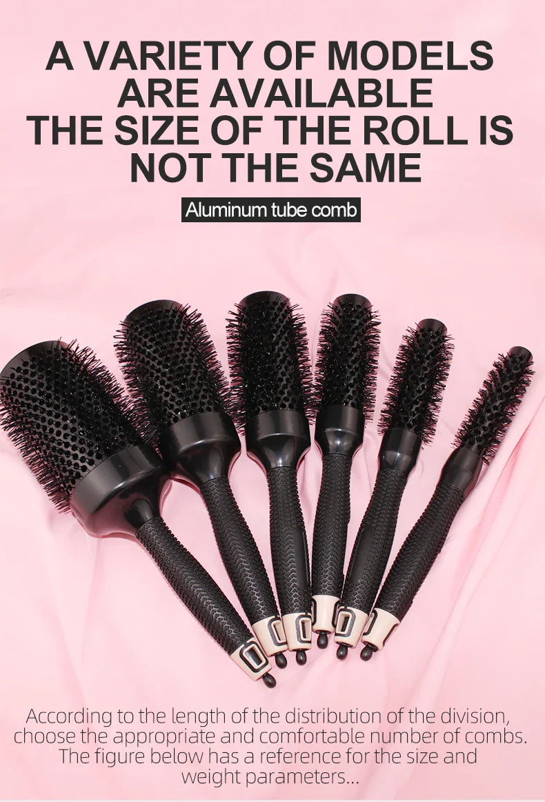Wholesale High Quality Custom Logo Soft nylon Brush for Salon and home Roll Round Brush Set for Beauty Salon Blower
