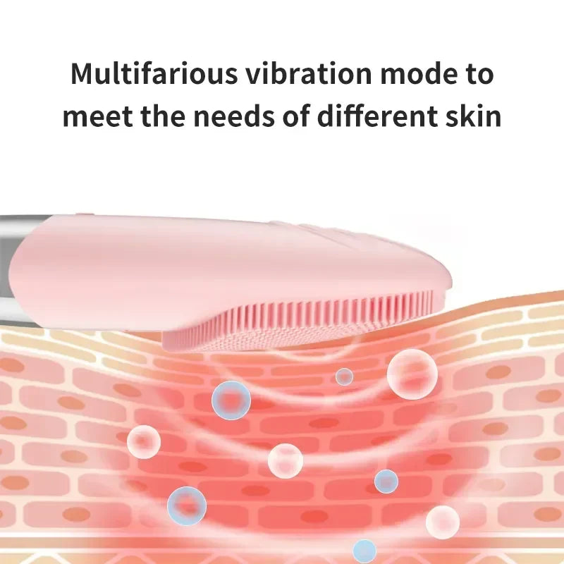 Electric Facial Cleansing Brush silicone IPX7 face massager facial cleanser sonic vibration cleaner deep hole face brush machine