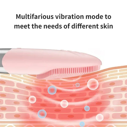 Electric Facial Cleansing Brush silicone IPX7 face massager facial cleanser sonic vibration cleaner deep hole face brush machine