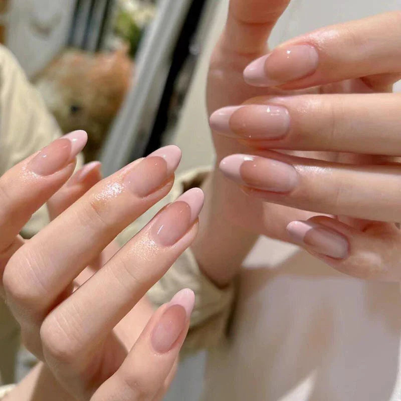 10pc Cat Eye Almond Handmade Press on Nails Light Blue Bow Fake Nails False Nails Artificial Nail Wearable Nail Tips Art Uñas