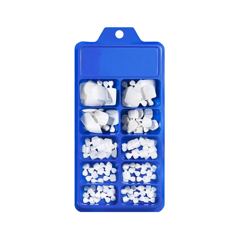 100pcs Fake Toenail Natural White Press On Toe Foot Full Cover Square Nails Art Tips Artificial Acrylic False Nail Manicure Tool