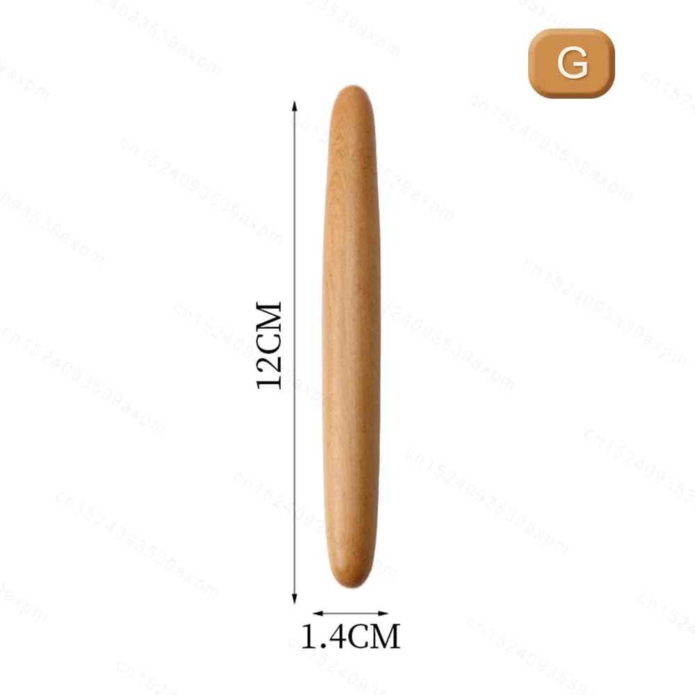 Natural Wooden Acupoint Stick Dial Stick Meridian Pen Massage Stick Body Meridian Stress Relief Foot Sole Acupoint Massage Tools