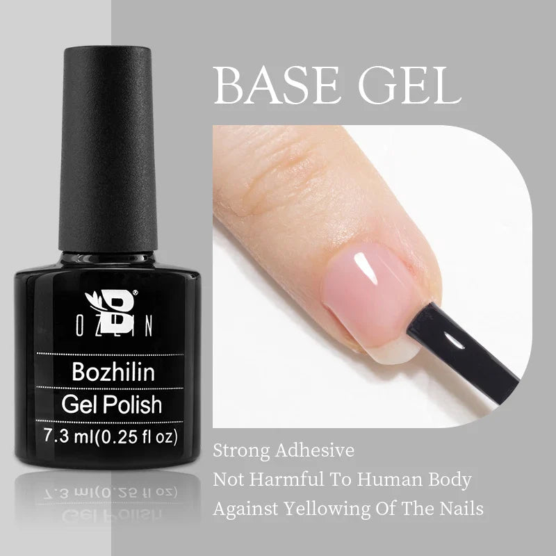 BOZLIN 5ml Sparkling Chameleon Mica Shell Gel Polish Colorful Sequins Manicure Semi Permanent Soak Off Nail Art Gel Varnish