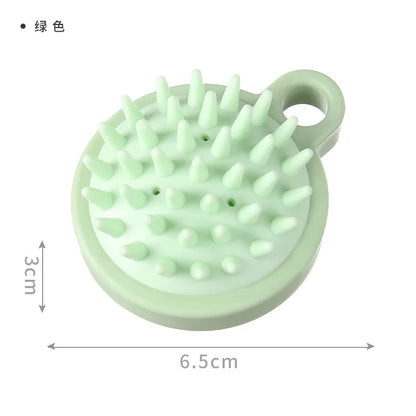 Wet and Dry Scalp Massage Brush Head Cleaning Adult Soft Household Bath Massage Comb Silicone Shampoo Brush Head Massager