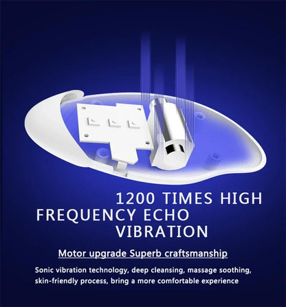 Rechargeable Silicone Facial Cleansing Brush Eye Massage Tool Face Cleaner Deep Cleaning Pore Skin Health Care Device Waterproof