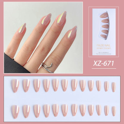 24pcs Super Long Stiletto Fake Y2K Nails Press On Vintage Wine Red False Nails With Designs Full Cover Fashion Almond Nail Tips