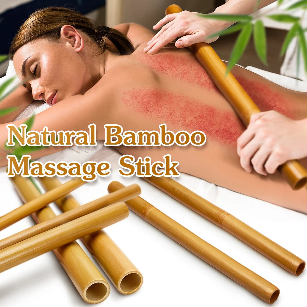 Natural Bamboo Massage Stick Wood Therapy Stick Gua Sha Massage Wood Therapy Tools for Body Contour Cupping Gua Sha Massager