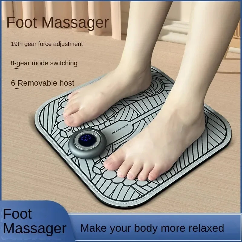 Foot Massager USB Charging Electric EMS Foot Massager Pad Electrical Muscle Stimulation  Portable Feet Acupoints Massage Mat