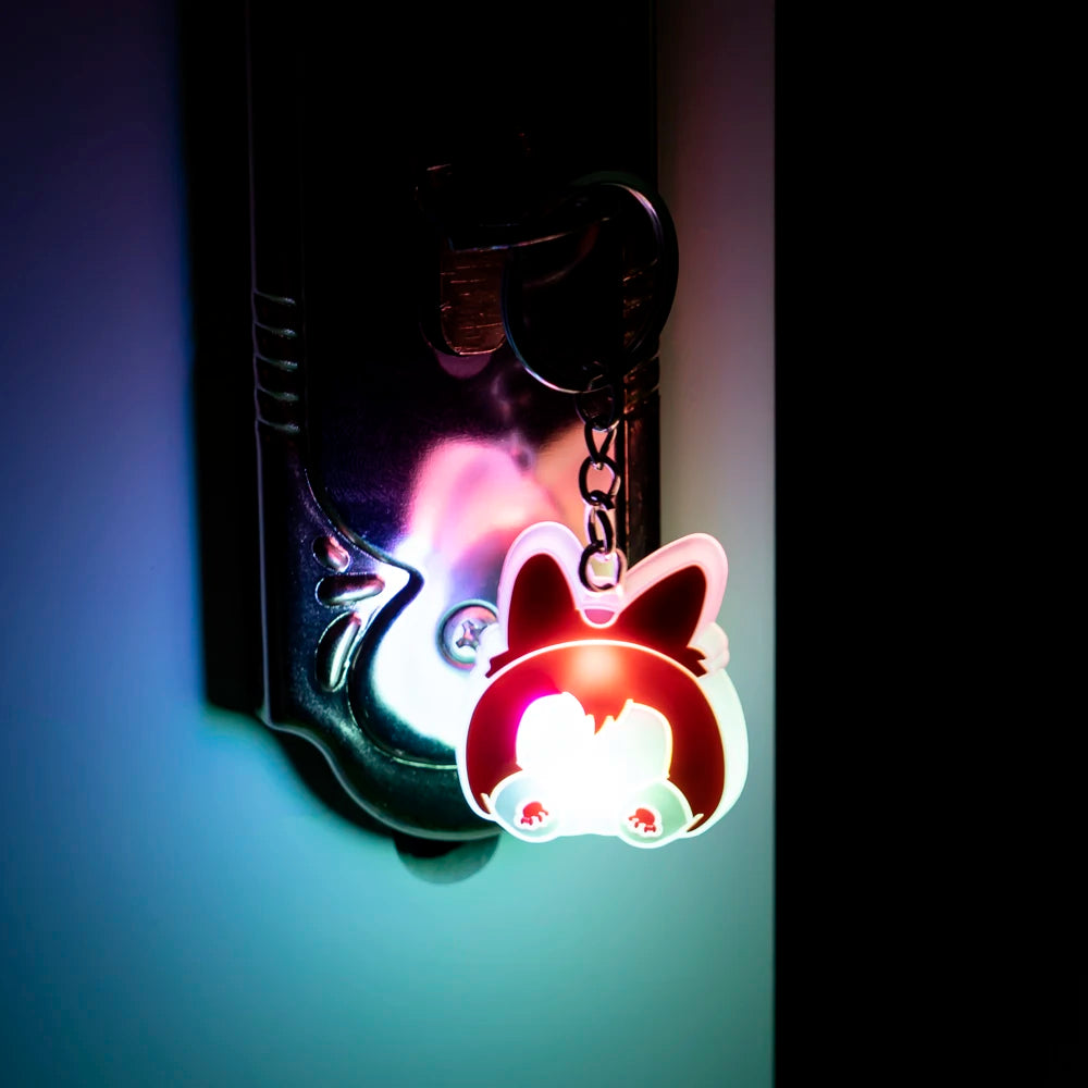 1PCS LED Keychains New Arrival Cute Unicorn Joystick Pig Flower Cat Cow Luminous Keyring Accessories for Car Women Men Key Gifts