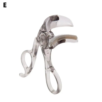 Professional Eyelash Curler Frameless One-clip Curling Comb Tooth Eyelash Curler with Refill Pad Long-lasting Shaping Lash Tools