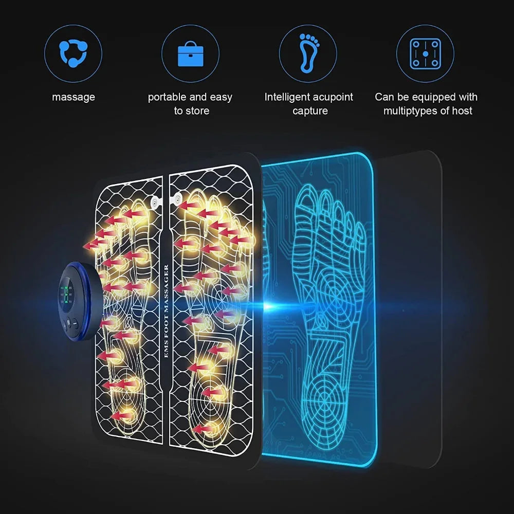 Electric Foot Massager Pad Muscle Massage Relaxation Trainer For Massage Fitness Outdoor Sport Home Family Relax