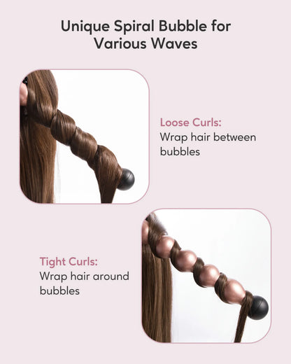KIPOZI Professional Curling Iron 5-in-1 Hair Tools Instant Heating Electric Curling Iron Hot Air Brush Ceramic Barrels for Woman