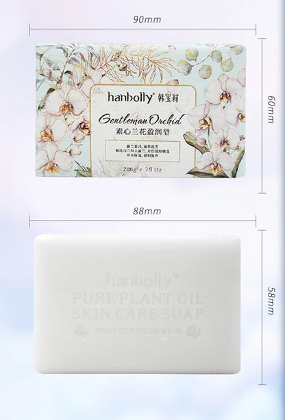 Hanbolly Flower Perfume Soap 200g Fragrance Bathing Hand Wash Perfume Soap with Essential Oil and Flower Smell