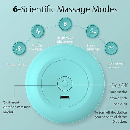 Mini Neck Massager Multi USB Electric Handled Wave Vibrating Cellulite Massage Relaxation Instrument Massage Waist Back Shoulder
