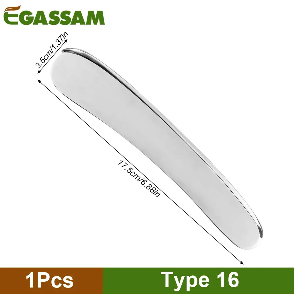 1Pcs Stainless Steel Gua Sha Scraper Physical Therapy Fascia Knife Myofascial Release IASTM Tools Physiotherapy Knife