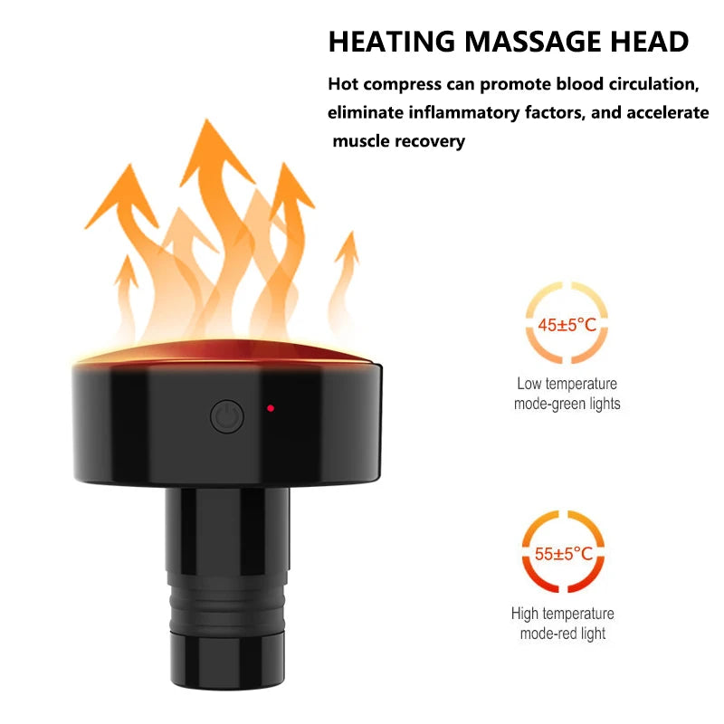 New Heat Fascia Gun Massage Head 19mm Caliber Universal Type