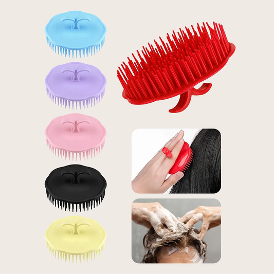 Handheld Silicone Head Wash Clean Care Hair Root Itching Scalp Massage Comb Shower Brush Shampoo Brush