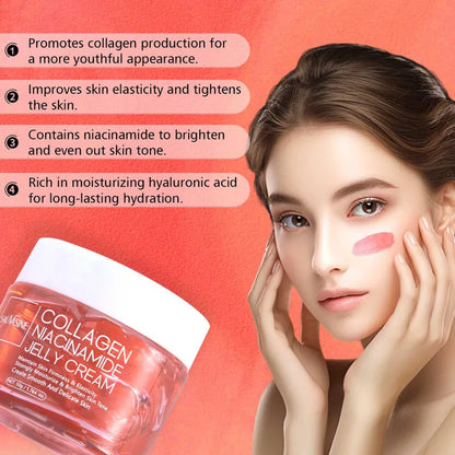 75ml Collagen Peel Off Face Mask With 50g Collagen Jelly Cream Hydrating Moisturizing Night Wrapping Mask Cream Korean Skin Care