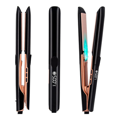 Electric Clamp Billion Level Negative Ion High Temperature Straightener with Vibration for Hair Styling Straighten Curling Iron