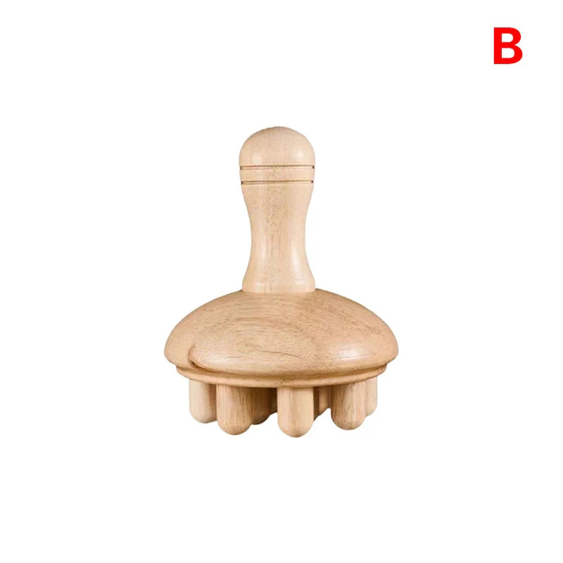●★☆ 1Pc Wooden Mushroom Massager Wood Therapy Massage Tool For Relief Muscle Full Body Massage Relax