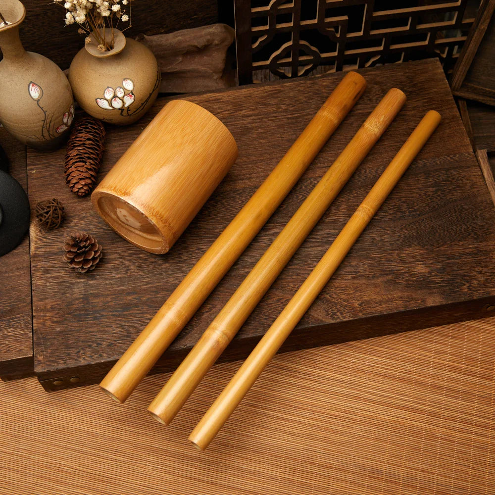 Natural Bamboo Massage Stick Wood Therapy Stick Gua Sha Massage Wood Therapy Tools for Body Contour Cupping Gua Sha Massager