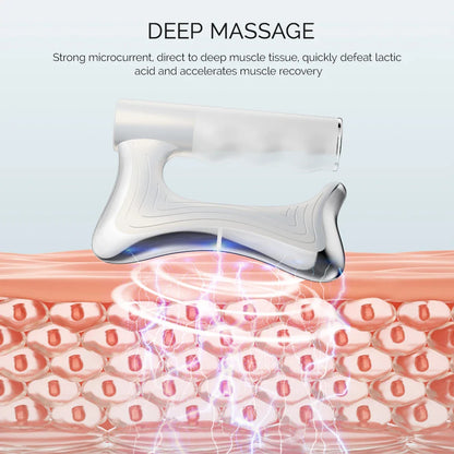 Fitness Muscle Scraping Massager Electric Fascia Knife Vibration Gua Sha Scraper Back Leg Body Relaxation Stainless Steel