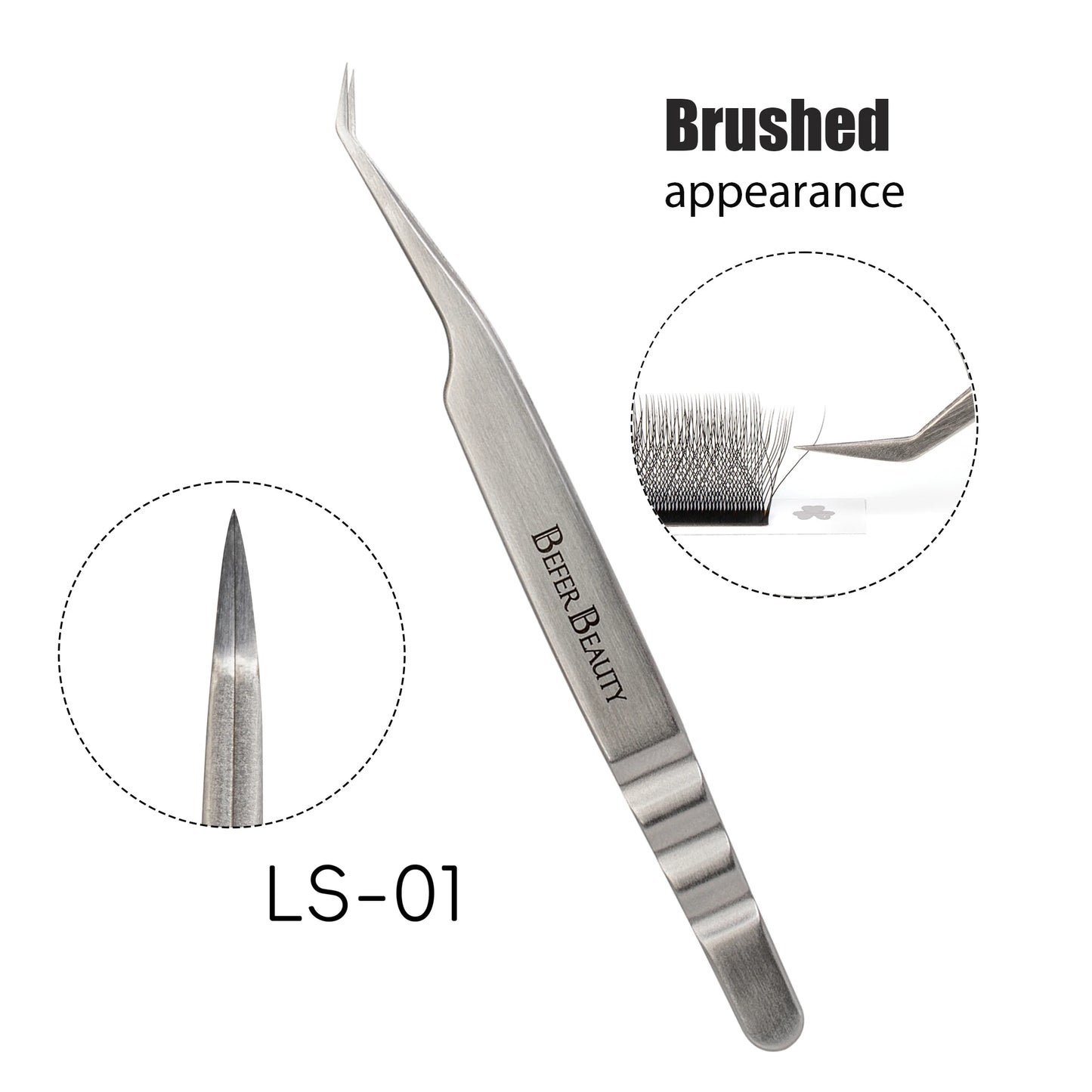 Anti-Static Tweezers Eyelash Extension Professional High Precision Volume Tweezer Stainless Steel Tweezers Antislip Makeup Tool