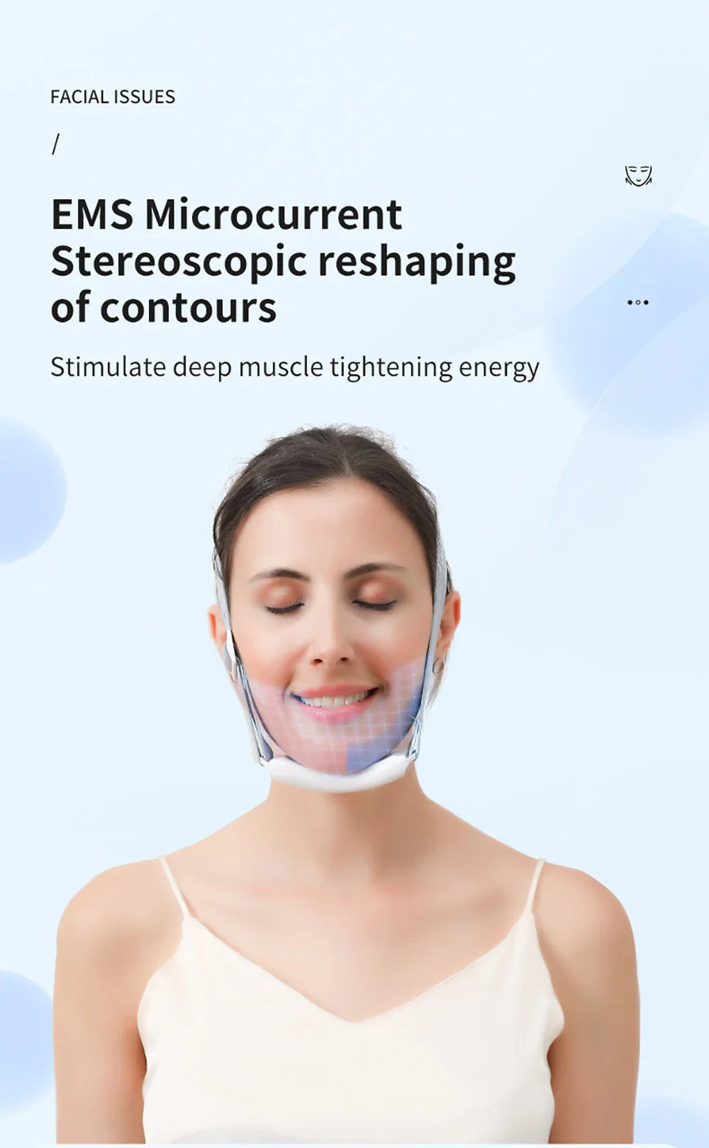 Double Chin Remover Ems Face Lifting Massager Anti Wrinkle Firming Facial Massager V-Face Lift Device Skin Care