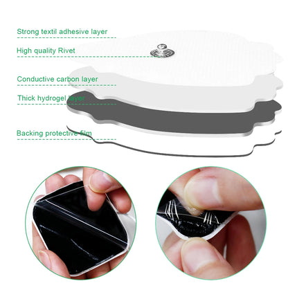 10/20PCS Electrode Pads Gel For Tens Acupuncture Physiotherapy Machine Slimming Pulse Ems Muscle Stimulator Massager Sticker