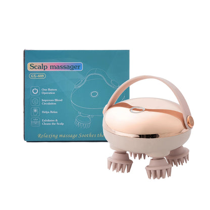 Head Massage Instrument  Rechargeable Head Massager Scalp Stress Relax Body MassageWaterproof Handheld Hair Scalp massager
