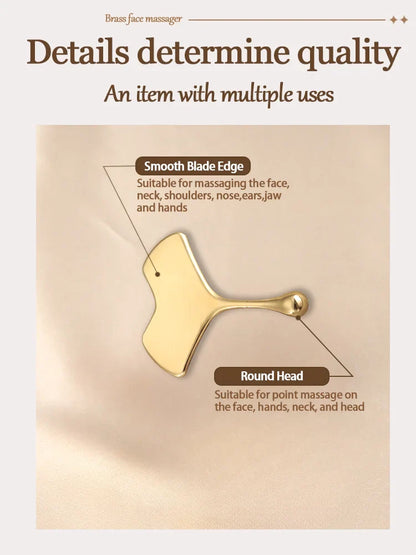 Pure Copper Brass Gua Sha Board Facial Massage Tool Guasha Board for Acupuncture Scraping Massager Tools
