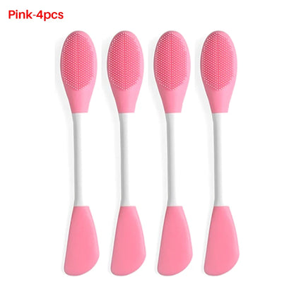 8/4/2pcs Face Brush Set Silicone Facial Mask Applicator Double-head Lotion Spatula Blackhead Face Lip Exfoliator Skin Care Tools