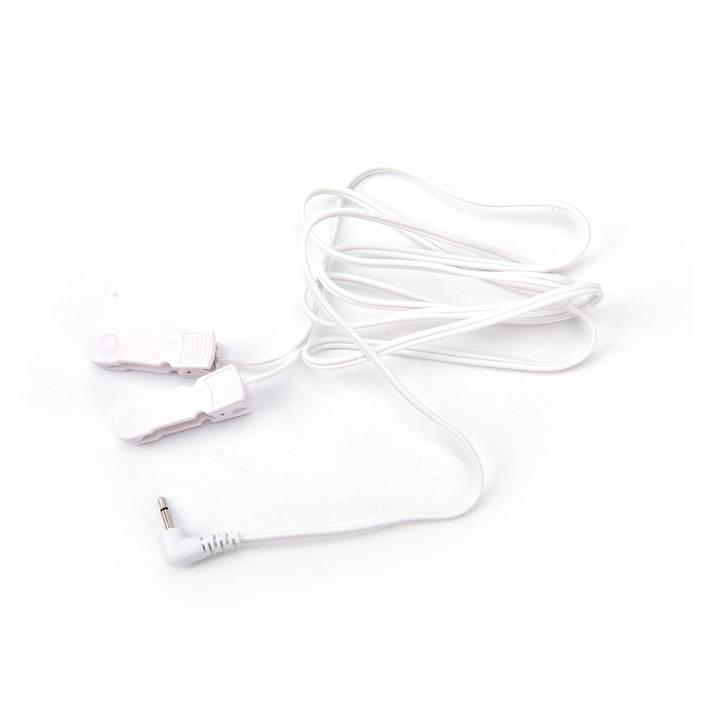 Electrode Lead Wires with 2 Ear Clips for Tens Therapy Machine Massager 2.5mm