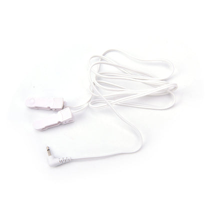 Electrode Lead Wires with 2 Ear Clips for Tens Therapy Machine Massager 2.5mm