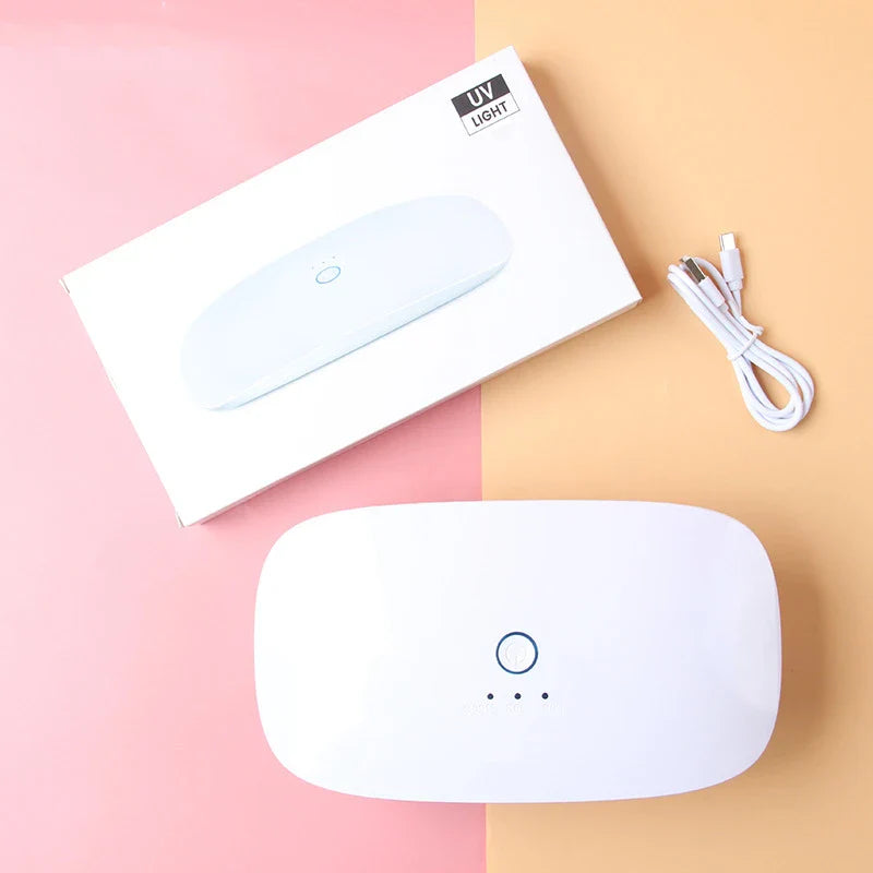 Rechargeable Mini UV LED Nail Lamp Sun UV Nail Dryer,Portable High Power UV Light Lamp for Curing UV Resin Mold,24W
