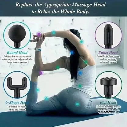 Mini USB Massage Gun – Portable Fascia Relaxer for Neck, Shoulders & Back, Quiet Muscle Relief for Home & Travel