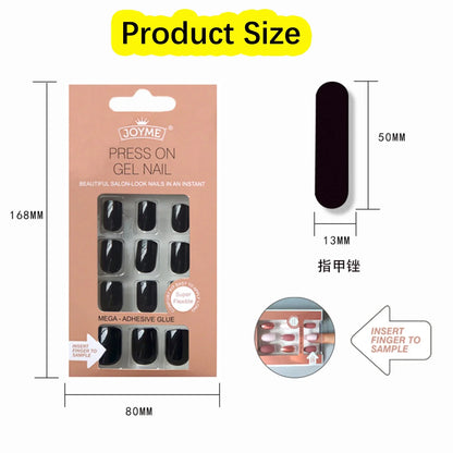 20Styles Solid Color Square Head False Nail Tip Wearable Fake Nails Artificial Nail Tips Full Cover Press On Nails Manicure Tool