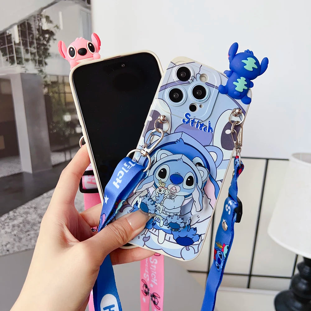 For iPhone 17 16 15 14 13 12 11 XR Xs 8 7 6 Pro Max mini Plus e Pacifier Case With Holder Rope
