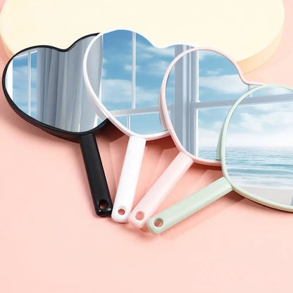 Fashion Love Makeup Mirror Sweet Girl Style Makeup Mirrors Handheld Makeup Mirror Suitable for Carrying Around Cute