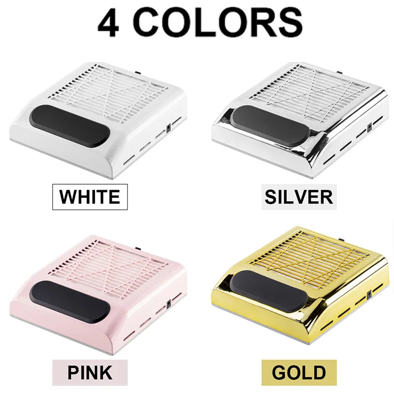 Nail Dust Collector Manicure Machine Tools Strong Power Nail Vacuum Cleaner With Remove Filter Nail Extractor Fan Nail Art Tool