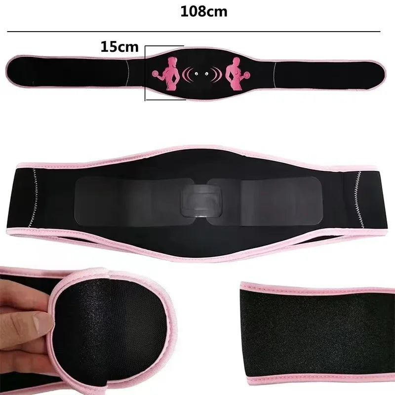 Muscle Stimulator Body Slimming Belt Electric Massage Abdominal Trainer Toner Weight Loss Smart Fitness Vibration Belt Unise