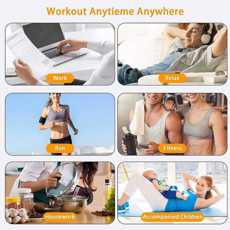 Wireless EMS Muscle Stimulator Buttocks Hip Trainer Electric Abs Trainer USB Recharge Body Massager Weight Loss Fitness Shaping