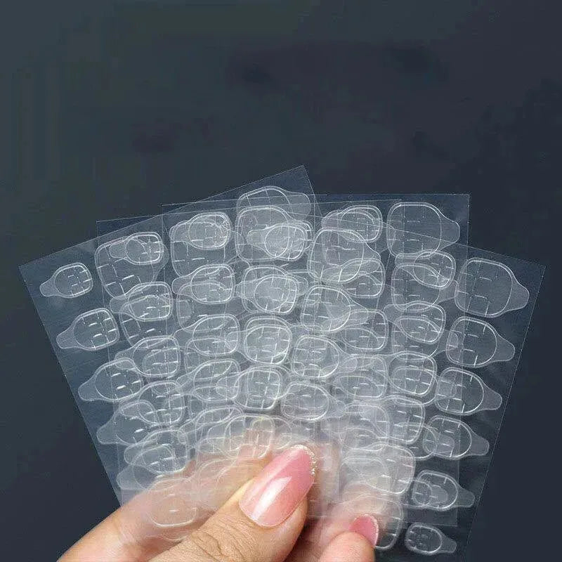 1/10/40/100sheets Nail Jelly glue Double Sided False Nail Art Adhesive Tape Glue Sticker Fake Nail Glue