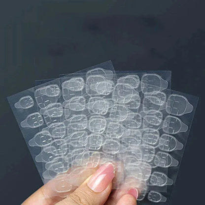 1/10/40/100sheets Nail Jelly glue Double Sided False Nail Art Adhesive Tape Glue Sticker Fake Nail Glue