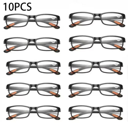 10 Pcs Reading Glasses Men Ultralight Anti Blue Light Presbyopia Eyeglasses Male Hyperopia Optical Eyewear Diopters +100 To+400