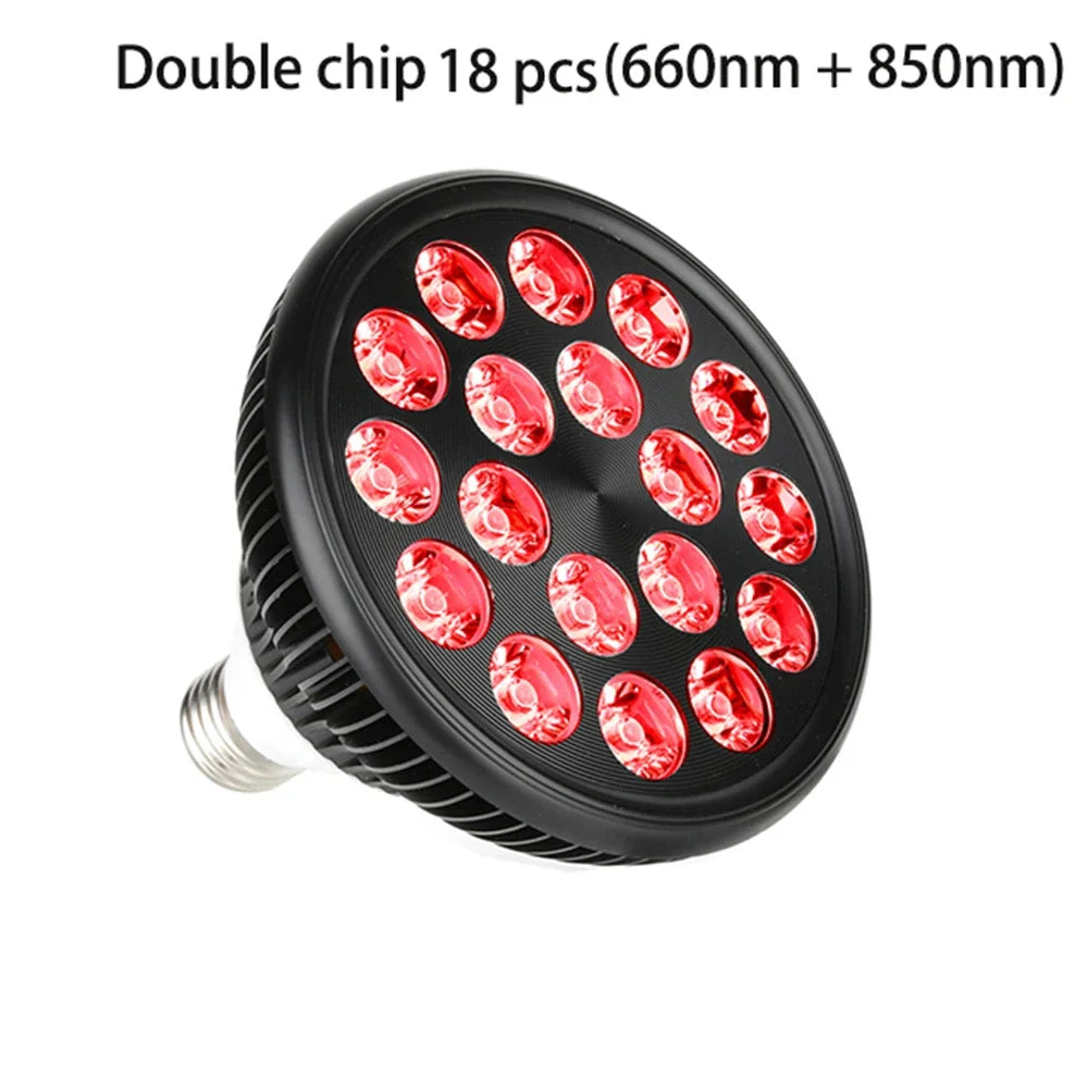 E27 Red and Near Infrared Light Therapy Device with Adjustable Stand,660nm＆850nm Desk for Neck,Knee Pain Relief,Skin Wellness