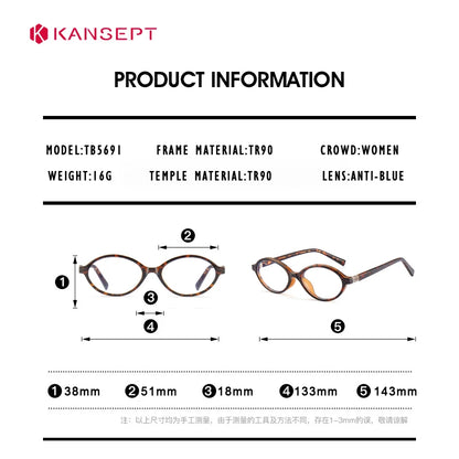 KANSEPT women's eyeglass frame optical lenses grade glasses Prescription for eyepieces in trend anti-glare lenses and blue light